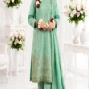 21 ChicZiba Bin Suhaib Maria Collection – Article 05 Embroidered Slub Lawn 3-Piece Suit (Mint Green)