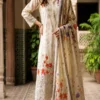 LIMELIGHT by ChicZiba Unstitched Lawn 3-Piece Suit – Vol 19, Design 01 (Ivory Floral)
