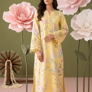 BLOOM 01-VOL-6619 CATALOGUE-10 - Copy (2) ChicZiba BLOOM Unstitched Lawn 3-Piece Suit – Vol 6624 (Yellow)
