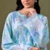 ChicZiba BLOOM Unstitched Lawn 3-Piece Suit – Vol 6625 (Ice Blue)