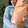 ChicZiba BLOOM Unstitched Lawn 3-Piece Suit – Vol 6625 (Ice Blue)