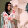 ChicZiba BLOOM Unstitched Lawn 3-Piece Suit – Vol 6627 (Off-White & Coral Floral)