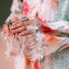 ChicZiba BLOOM Unstitched Lawn 3-Piece Suit – Vol 6627 (Off-White & Coral Floral)