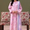 ChicZiba BLOOM Unstitched Lawn 3-Piece Suit – Vol 6628 (Baby Pink)