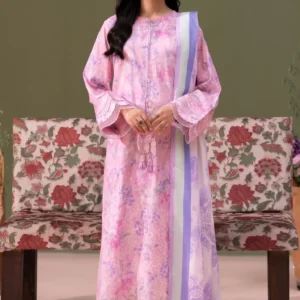 BLOOM 01-VOL-6619 CATALOGUE-15 - Copy - Copy ChicZiba BLOOM Unstitched Lawn 3-Piece Suit – Vol 6628 (Baby Pink)