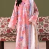 BLOOM 01-VOL-6619 CATALOGUE-18 - Copy (2) ChicZiba BLOOM Unstitched Lawn 3-Piece Suit – Vol 6630 (Coral Pink)