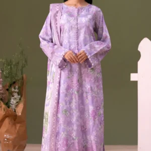BLOOM 01-VOL-6619 CATALOGUE-6 - Copy (2) ChicZiba BLOOM Unstitched Lawn 3-Piece Suit – Vol 6621 (Lilac/Lavender)