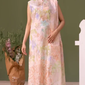 BLOOM 01-VOL-6619 CATALOGUE-7 - Copy (2) ChicZiba BLOOM Unstitched Lawn 3-Piece Suit – Vol 6622 (Peach/Off-White)