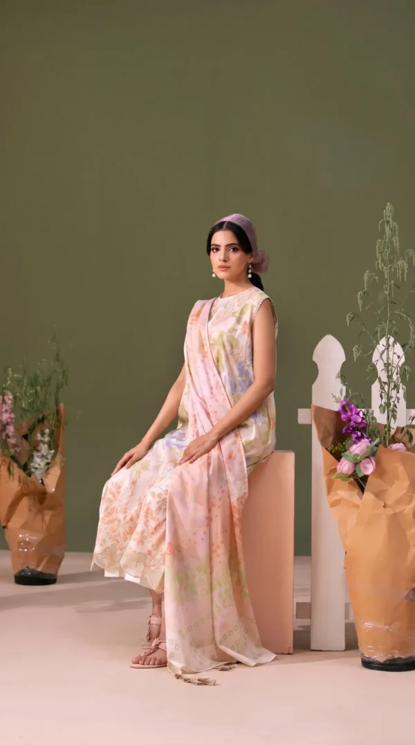 BLOOM 01-VOL-6619 CATALOGUE-7 - Copy ChicZiba BLOOM Unstitched Lawn 3-Piece Suit – Vol 6622 (Peach/Off-White)