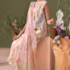 BLOOM 01-VOL-6619 CATALOGUE-8 - Copy (3) ChicZiba BLOOM Unstitched Lawn 3-Piece Suit – Vol 6622 (Peach/Off-White)