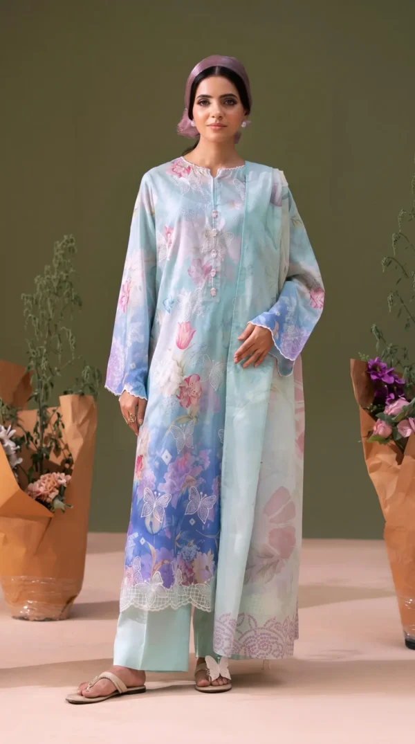 BLOOM 01-VOL-6619 CATALOGUE-9 - Copy (2) ChicZiba BLOOM Unstitched Lawn 3-Piece Suit – Vol 6623 (Sky Blue)