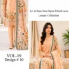 LIMELIGHT by ChicZiba Unstitched Lawn 3-Piece Suit – Peach Blossom