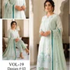 LIMELIGHT by ChicZiba Unstitched Lawn 3-Piece Suit – Vol 19, Design 03