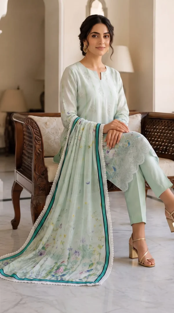 LIMELIGHT by ChicZiba Unstitched Lawn 3-Piece Suit – Vol 19, Design 03