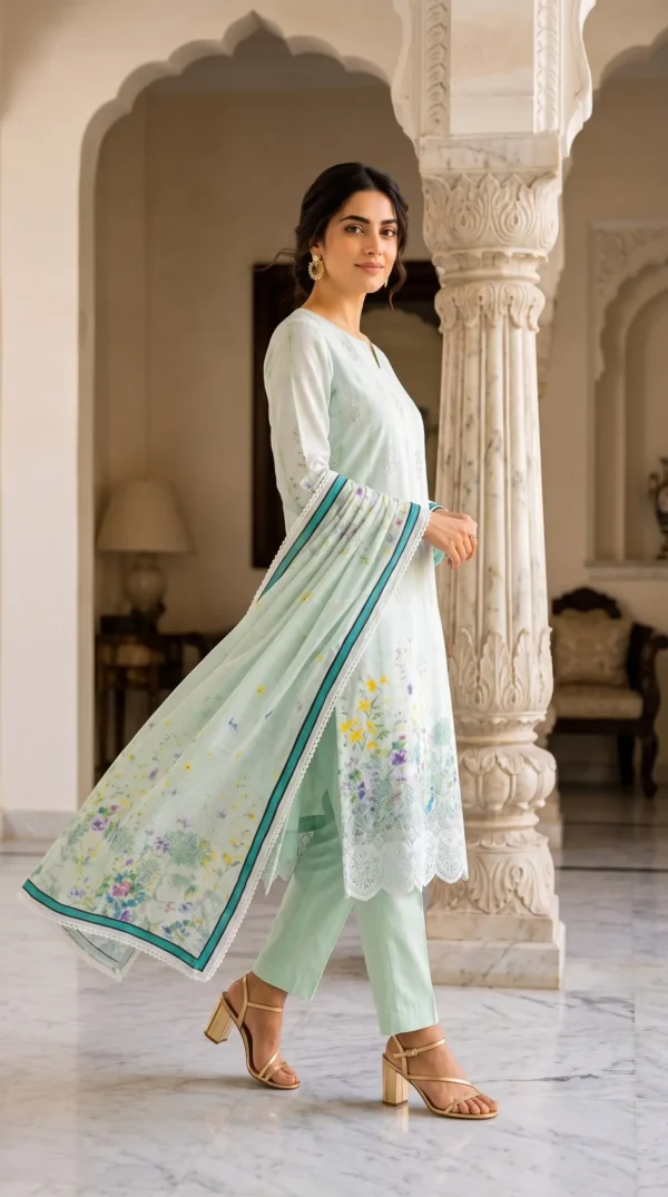 LIMELIGHT by ChicZiba Unstitched Lawn 3-Piece Suit – Vol 19, Design 03