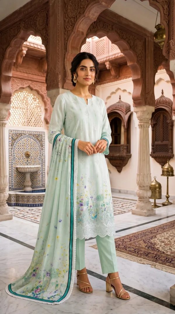 LIMELIGHT by ChicZiba Unstitched Lawn 3-Piece Suit – Vol 19, Design 03