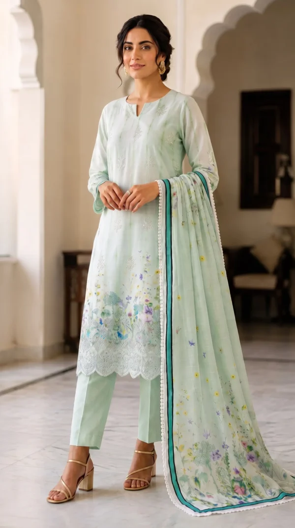 LIMELIGHT by ChicZiba Unstitched Lawn 3-Piece Suit – Vol 19, Design 03