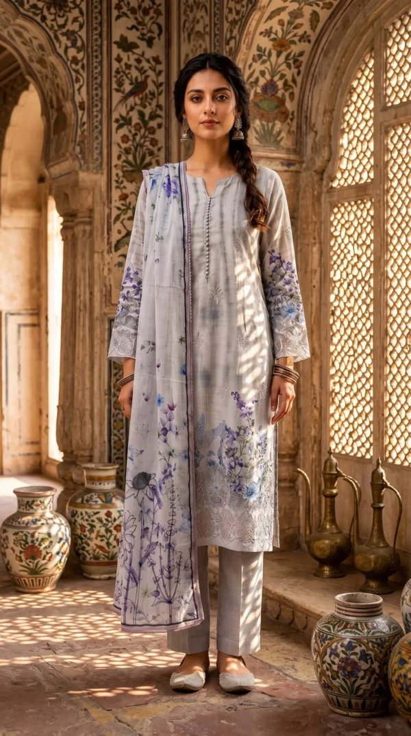 LIMELIGHT by ChicZiba Unstitched Lawn 3-Piece Suit – Vol 19, Design 06