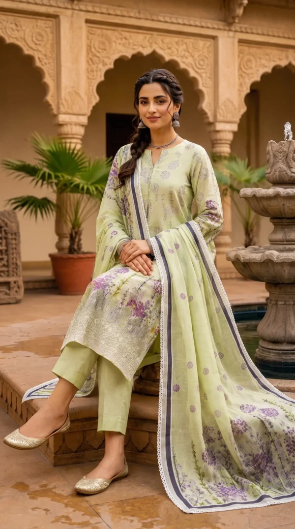 LIMELIGHT by ChicZiba Unstitched Lawn 3-Piece Suit – Vol 19, Design 05