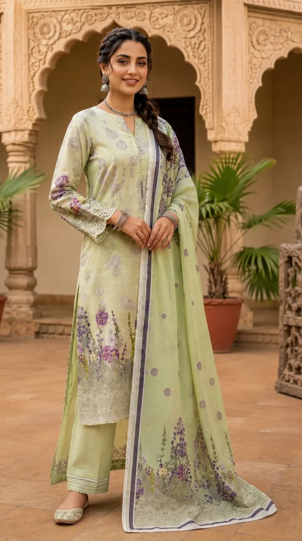 LIMELIGHT by ChicZiba Unstitched Lawn 3-Piece Suit – Vol 19, Design 05