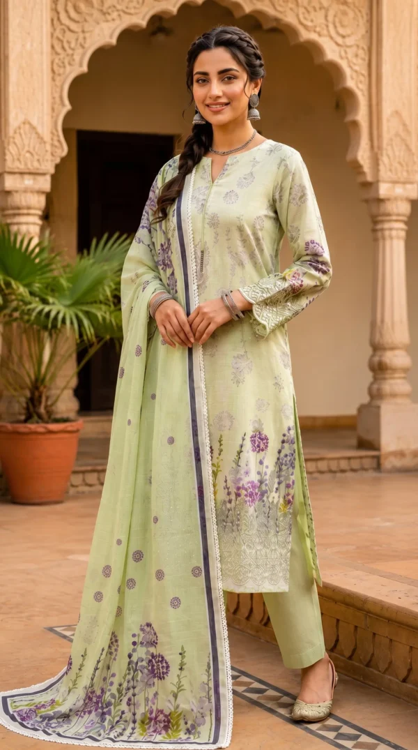 LIMELIGHT by ChicZiba Unstitched Lawn 3-Piece Suit – Vol 19, Design 05