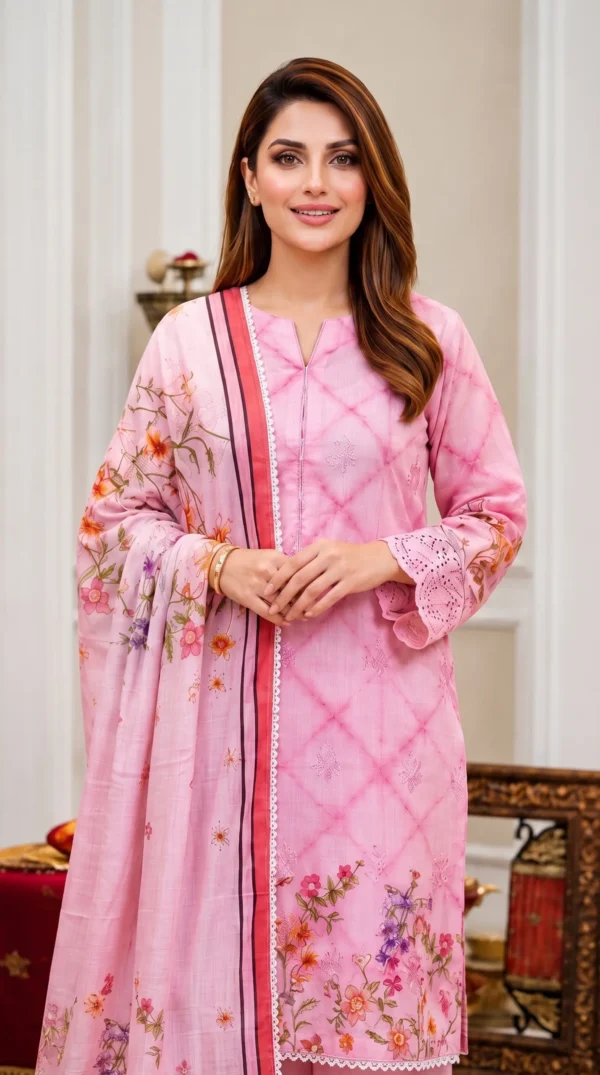 LIMELIGHT by ChicZiba Unstitched Lawn 3-Piece Suit – Vol 19, Design 04