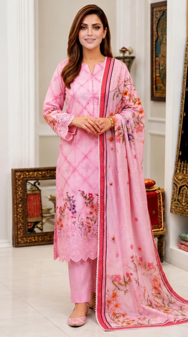 LIMELIGHT by ChicZiba Unstitched Lawn 3-Piece Suit – Vol 19, Design 04