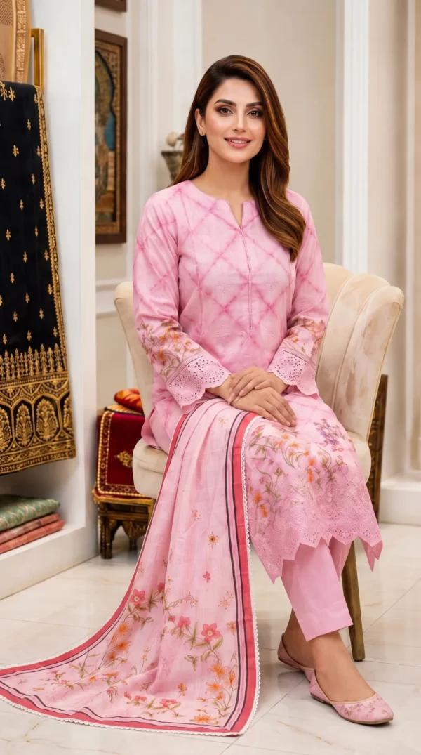 LIMELIGHT by ChicZiba Unstitched Lawn 3-Piece Suit – Vol 19, Design 04