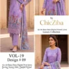 LIMELIGHT by ChicZiba Unstitched Lawn 3-Piece Suit – Vol 19, Design 09