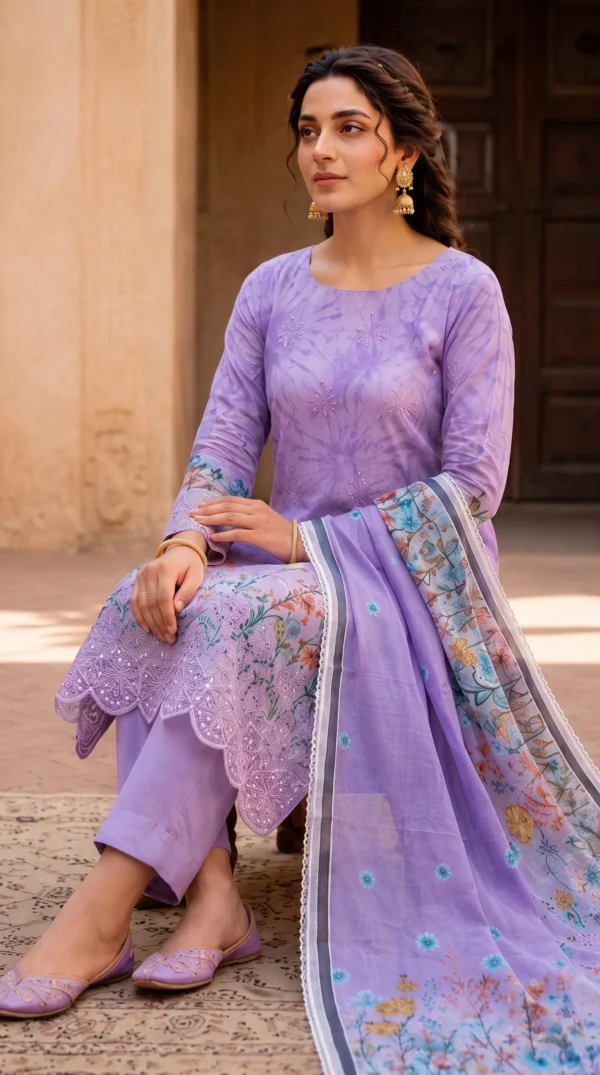 LIMELIGHT by ChicZiba Unstitched Lawn 3-Piece Suit – Vol 19, Design 09