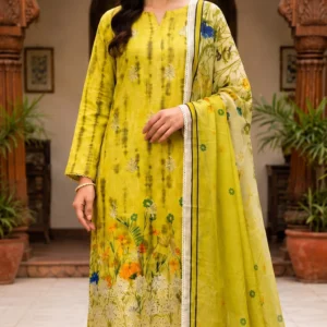 LIMELIGHT by ChicZiba Unstitched Lawn 3-Piece Suit – Meadow Glow