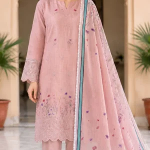 LIMELIGHT by ChicZiba Unstitched Lawn 3-Piece Suit – Rosewood Bloom