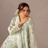 31 ChicZiba Flore Sage Green Bloom Chikankari 3-Piece Suit