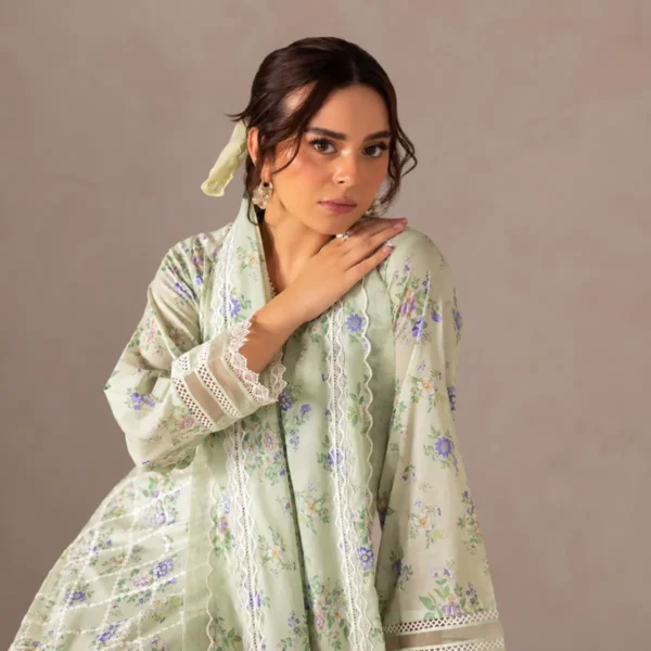 31 ChicZiba Flore Sage Green Bloom Chikankari 3-Piece Suit