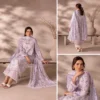 36 ChicZiba Flore Lavender Mist Chikankari 3-Piece Suit