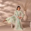 ChicZiba Flore Pistachio Green Bloom Chikankari 3-Piece Suit
