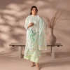 ChicZiba Flore Pistachio Green Bloom Chikankari 3-Piece Suit