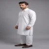 Men's white kameez shalwar full-length view - ChicZiba