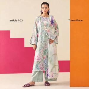 Mint Iris Embroidered Lawn Ensemble – seafoam mint 3-piece lawn suit by ChicZiba