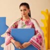 Peony Blush summer lawn ensemble - back view showing botanical floral print