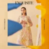 Exquisite buttercup floral lawn suit – watercolor floral print detail
