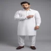 Man wearing classic white Egyptian cotton shalwar kameez
